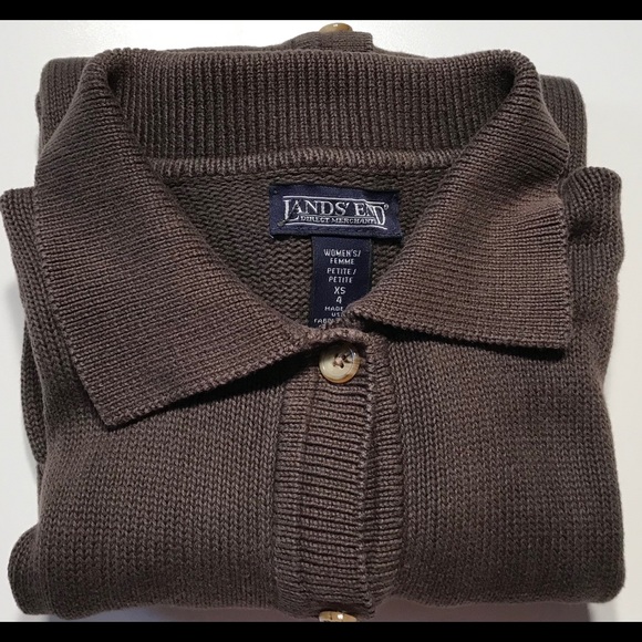 Lands' End Sweaters - Lands End Womens Brown Sweater Sz XS B135